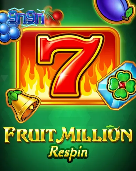 Tampilan visual slot Fruit Million Respin dengan simbol buah klasik dan latar belakang modern.